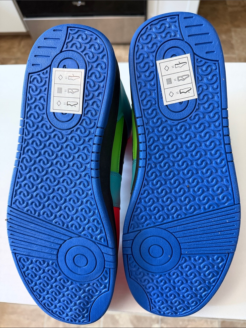 NWOT In Box And1 High-Top Sneakers in Bright Blue,Orange & Black - Picture 4 of 7